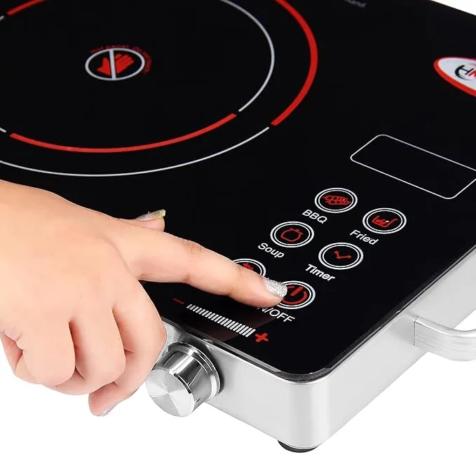 HM Classic Infrared Cooktop With Glass Top Digital Display Stainless Steel Frame Induction Cooktop - Product Details